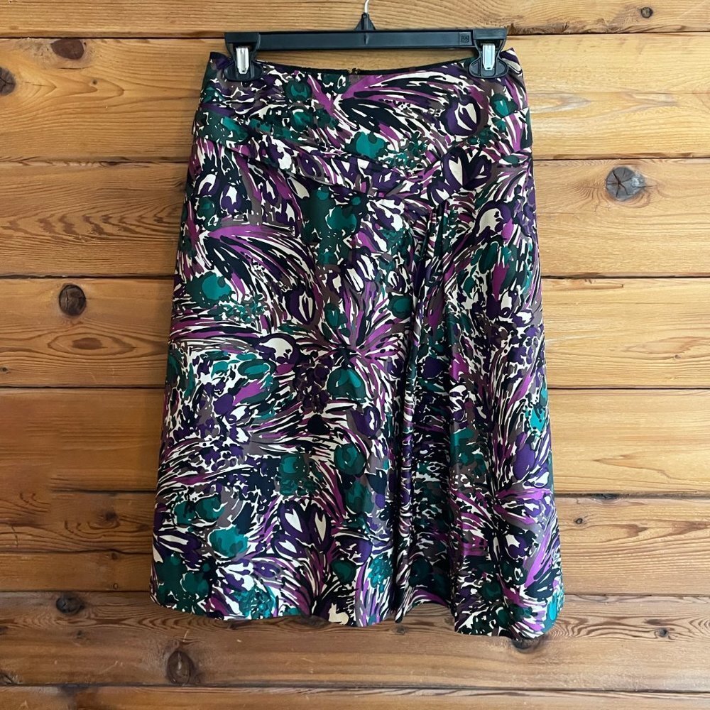 Elie Tahari skirt Silk Multicolor sz 4 A line